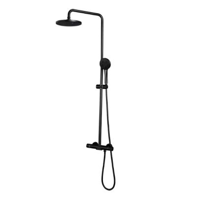 Stainless steel solid brass single handle multi-functional shower wall mounted rain shower set